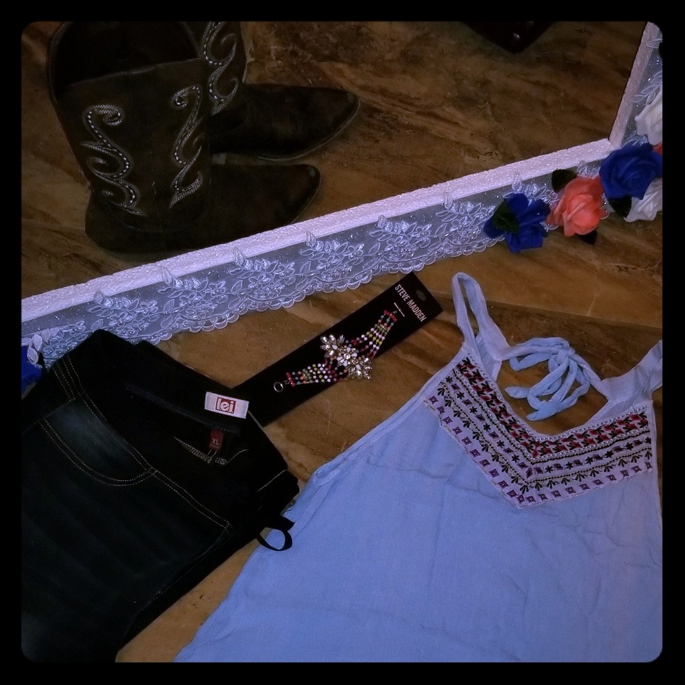 Loose embroidered top